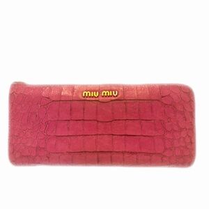 Miu Miu Pink Embossed Wallet